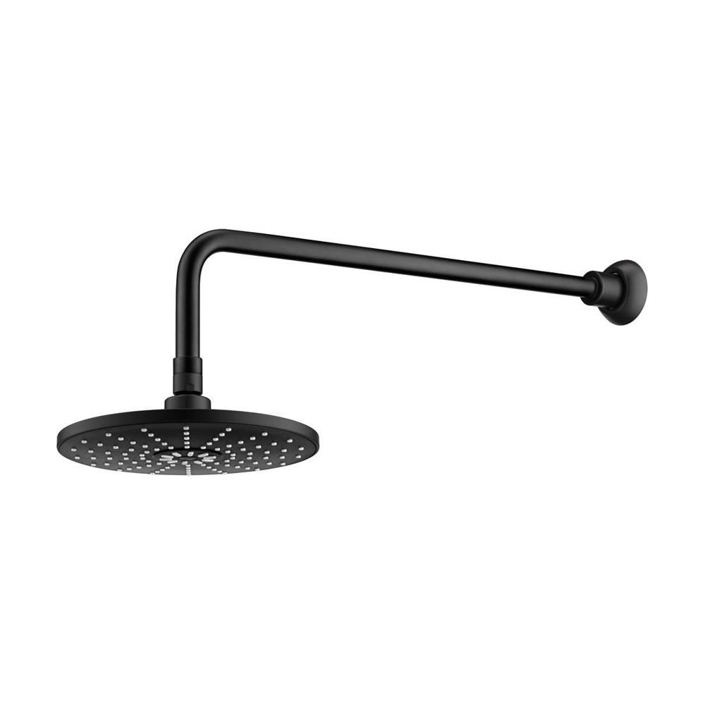 Z94#BL หัวฝักบัวก้านแข็งขนาด 8 นิ้ว สีดำ