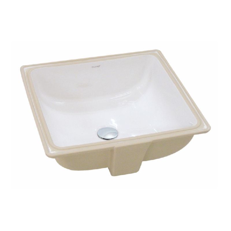 C0512 อ่างล้างหน้าฝังใต้ SQUARE ขาว