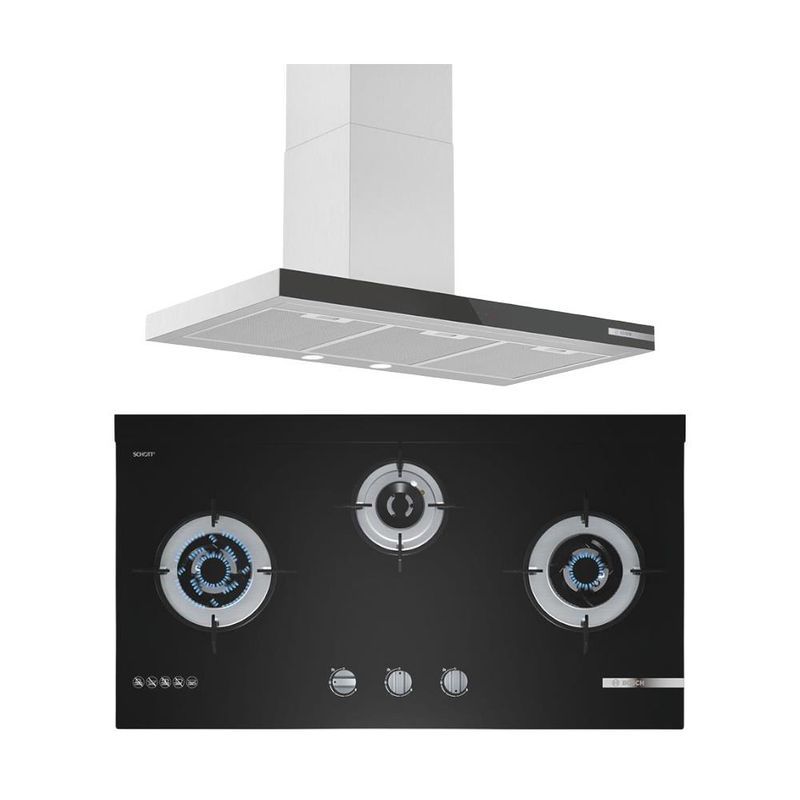 SET เครื่องดูดควัน DWB97BK61T + เตาแก๊สฝัง PMD93A31AX