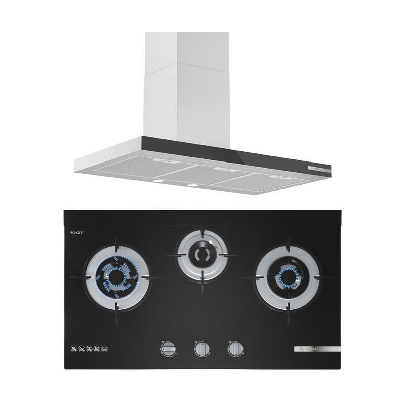 SET เครื่องดูดควัน DWB97BK61T + เตาแก๊สฝัง PMD83A31AX