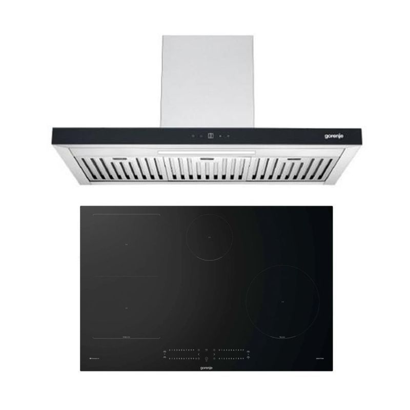 SET เครื่องดูดควัน WHT94AXGB + เตาอินดักชั่น GI8432BSCWF