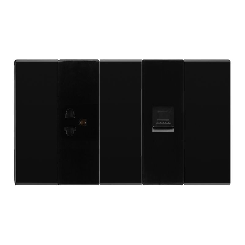 ชุดเต้ารับ+LAN C6 TNEBL21RJ45C6 *ดำ