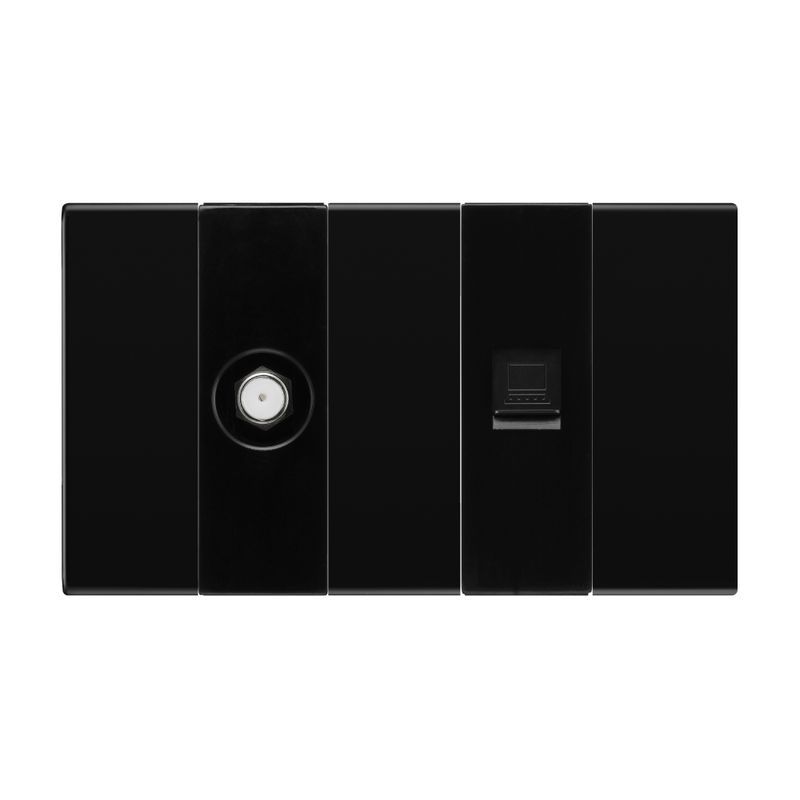 ชุดเต้ารับTV+LAN C6 TNEBL21RJ45C6 *ดำ