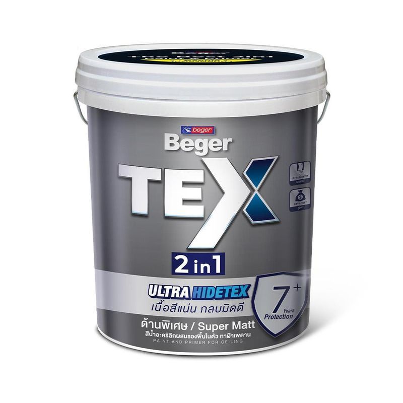 สีทาฝ้า BEGER TEX 2IN1 TP-999 เทา 5GL