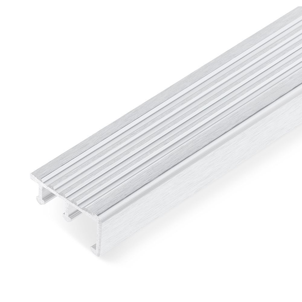 จมูกบันไดอลูฯ NAC401220 4x120 เงินปัดลาย