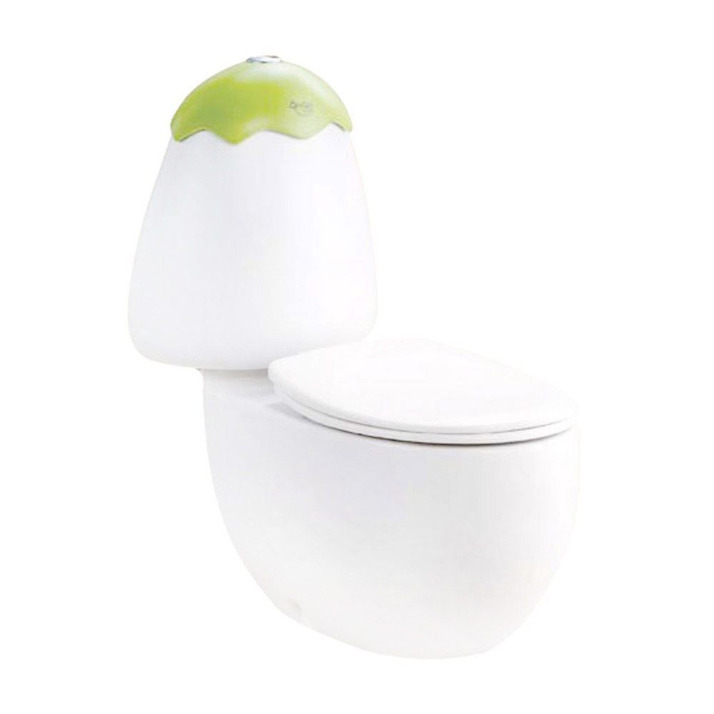 C15007-KIWIสุขภัณฑ์2ชิ้น6ล.กุ๊กไก่เขียว