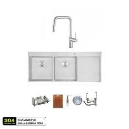 SET.ซิงค์ 12050R-1S-S + ก๊อกผสม KSTM-1966BR-C